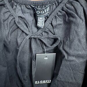 Brand New Eloquii  Size18 Puff Sleeve Linen Mini Dress NWT with tag